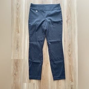 Alfani Women’s Size 10 Tummy-Control Pull-On Skinny Pants, Dark Gray.